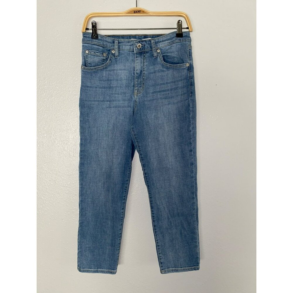 Ella Moss Light Blue Cropped High-Rise Jeans